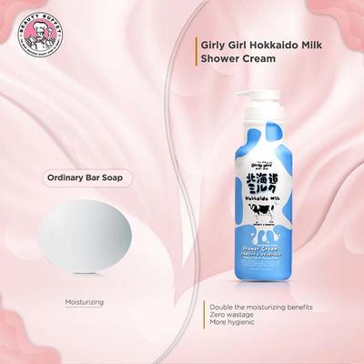 Scentio Girly Girl Hokkaido Milk Moisture Rich Shower Cream 700 ml - Shower Gels & Body Wash