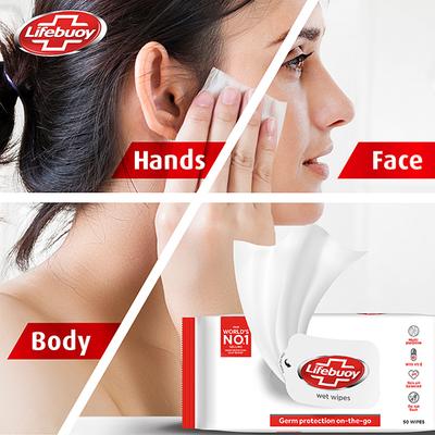 Lifebuoy Wet Wipes Germ Protection On the Go (Pack of 50) 1's - Tissues & Wipes