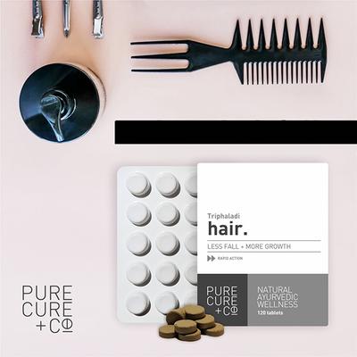 Pure Cure + Co. Hair - Helps Provide Strength + Shine Tablets 60 1's - Hair Treatment