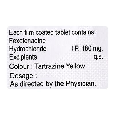 FEX 180mg Tablet 10'S - Allergies-Ant