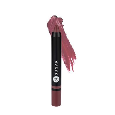 SUGAR Cosmetics Plush Crush Creme Crayon Lipstick - 09 Peach Pixie (Peach Rose) 1.8 gm - Lip Crayons
