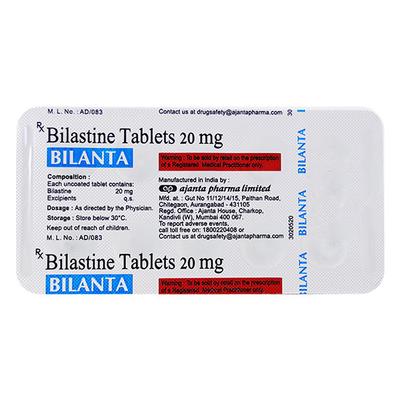 BILANTA 20mg Tablet 10's - Allergies-Ant