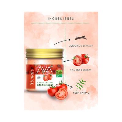 Aya Tomato Exfoliating Face Scrub, No Paraben, No Silicone, No Sulphate 100 ml - Scrubs & Exfoliants