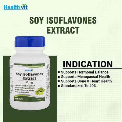 Healthvit Soy Isoflavones Extract 50mg - Capsules 60's - Herbal Dietary Supplement