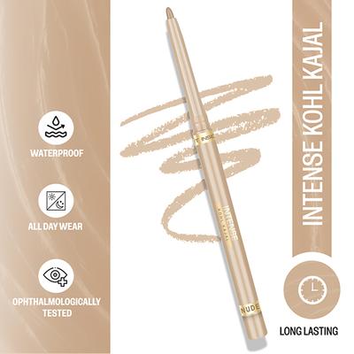 Insight Cosmetics 4X Intense Kohl Kajal - Nude 0.35 gm - Kajal & Kohls