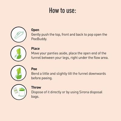 Peebuddy Ladies Stand and Pee Disposable Urination Funnel 10's - Intimate Care