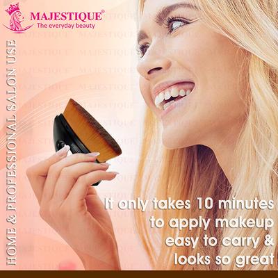 Majestique Iron Shape Foundation Brush Magic Blender Brush High-Density Multifunctional - Black 1's - Makeup Kits & Sets