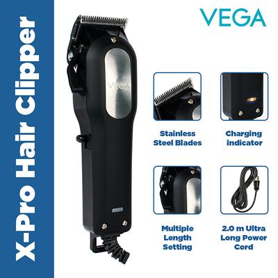 VEGA X-Pro Professional Hair Clipper (VHCP-02) Black 1 gm - Shaving & Hair Removal