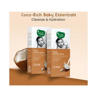 Mother Sparsh Milky Daily Moisturizing Coco Rich Baby Lotion, Milk Protein & Shea Butter 200 ml - Creams, Lotions & Oils