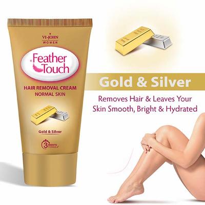 Vi-John Feather Touch Gold and Silver Hair Removal Cream for Normal Skin 40 gm - Hair Removal Cream