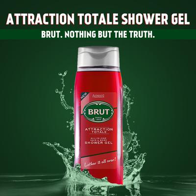 Brut Attraction Total All-In-One Hair & Body Shower Gel 500 ml - Shower Gels & Body Wash
