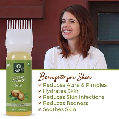 Organic Harvest Cold Pressed Pure Argan Oil 150 ml - Hair Oils