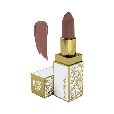 Just Herbs Ayurvedic Creamy Matte Lipstick with Jojoba Oil & Vitamin E Mauvish Brown 4.2gm - Lipsticks