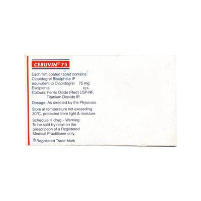 Ceruvin 75mg Tablet 15'S - Blood Clot-Ant
