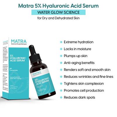 Matra 5% Hyaluronic Acid Serum for Glowing Skin 30 ml - Face Serum