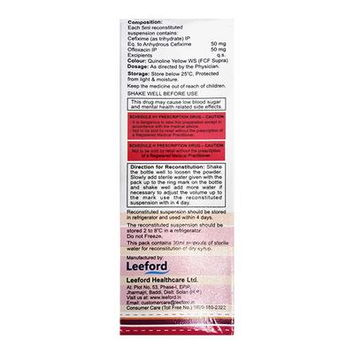 CEFITAXE O Mango & Peppermint Flavour Dry Syrup 30ml - Bacterial Infections-Cep