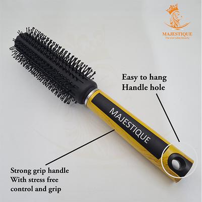 Majestique Round Hair Brush for Blow Drying - Wet or Dry Hair, No More Tangle - Color May Vary 1's - Hair Brushes