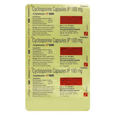 Arpimune O 100mg Capsule 5'S - Auto Immune Disease-Imm