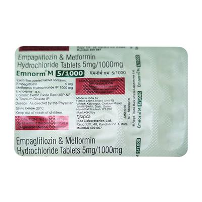 EMNORM M 5/1000 Tablet 10's - Diabetes-Ant