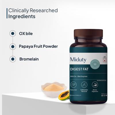 Miduty Digest Fat Capsule 60's - Digestive Health