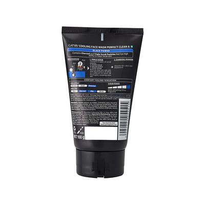 Gatsby Black Power Charcoal Cooling Face Wash 100 gm - Face Washes