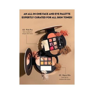 Sugar Cosmetics Contour De Force Eyes And Face Palette 02 Pink Pro 20.3 gm - Face Palettes