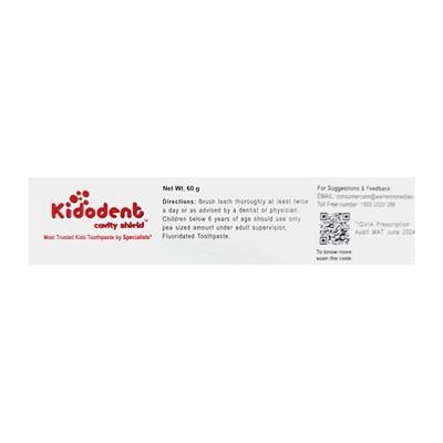 KIDODENT CAVITY SHIELD BUBBLE GUM FLAVOUR Tooth Paste 60g - Oral Care - P-Mou