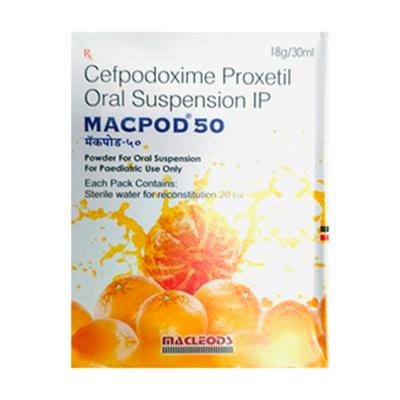 Macpod 50mg Suspension 30ml - Bacterial Infections-Cep