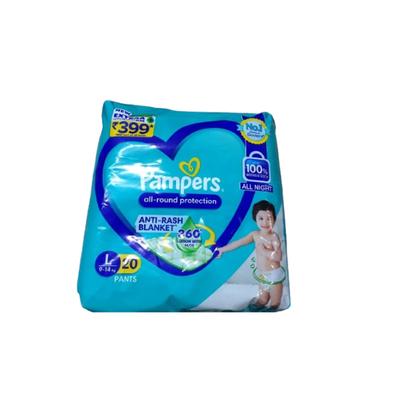 Pampers All Round Protection Anti Rash Blanket Diaper Pants (L) 20's - Diapers & Wipes