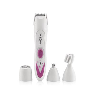 VEGA Feather Touch 4 In 1 Trimmer for Women, Eyebrows Nose Face & Bikini Area (VHBT-03) 1's - Shaving & Hair Removal