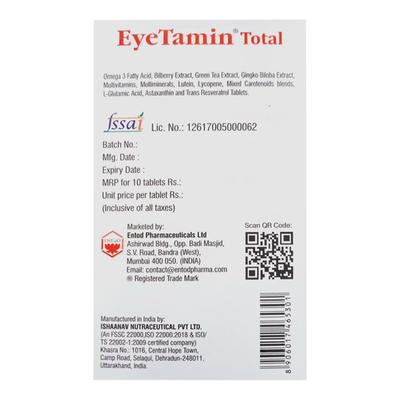 EYETAMIN TOTAL Tablet 10's - Supplements-Sup