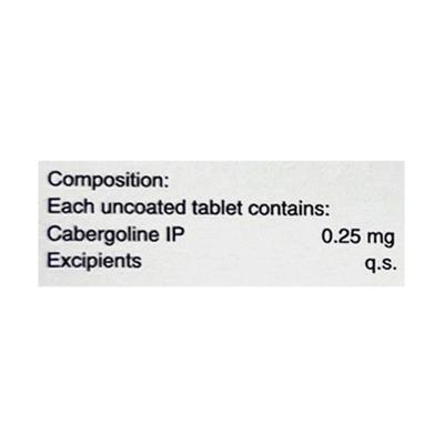 CABERFORD 0.25 Tablet 4's - Parkinsonism-Apd