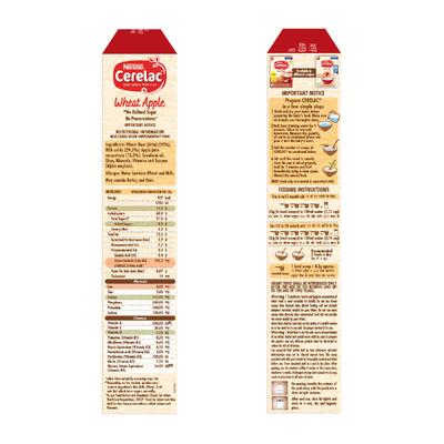 Nestle Cerelac Baby Food Cereal No Refined Sugar No Preservatives - Wheat Apple (For 6 Months to 24 Months Baby) 360g - Baby And Infant Supplements