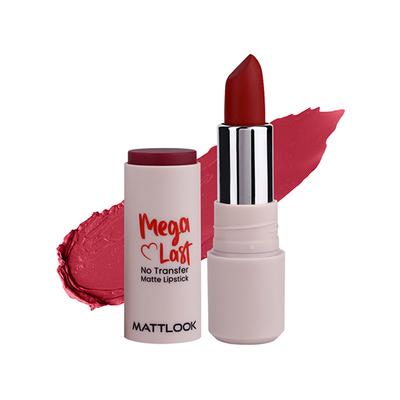 Matt Look Mega Last No Transfer Matte Lipstick With Smudge Proof Formula & Vitamin E, Hollywood maroon-05 3.8 gm - Lipsticks
