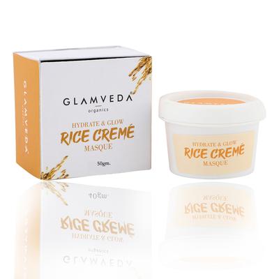 Glamveda Rice Water Hydrate and Glow Cream Mask 40 gm - Masks & Peels