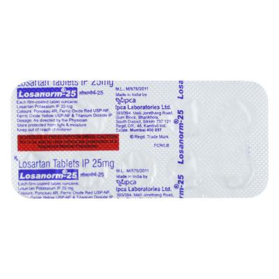 Losanorm 25mg Tablet 10'S - Hypertension-Ang