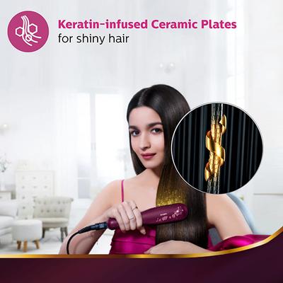 Philips Kerashine Titanium Wide plate Straightener with SilkProtect Technology (BHS738/00) 1's - Straighteners