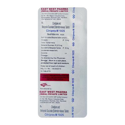 CILNIPRES M 10/25 Tablet 10's - Hypertension-Ana