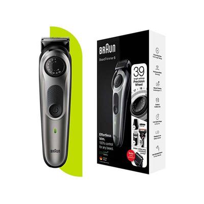 Braun Beard Trimmer 5, BT5360, Beard Trimmer for Men from Gillette, Hair Clipper, Lifetime Sharp Blades, 39 Length Settings Space Grey 450 gm - Trimmers