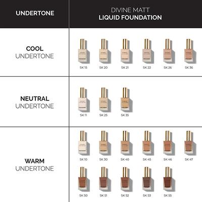 Samer Khouzami Divine Matt Liquid Foundation - 10 (Warm, Yellow) 30 ml - Foundation
