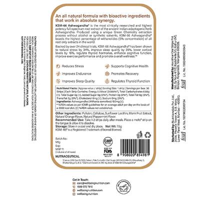 Wellbeing Nutrition Melts Pure Ashwagandha 30's - Multi-Vitamins