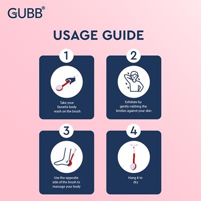 Gubb Bath Brush with Long Handle 1's - Scrubs & Exfoliants