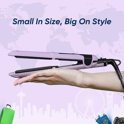 Vega Go Mini Hair Straightener for Women with Quick Heat Up, Best for Travelling (VHSH-40) 340 gm - Straighteners