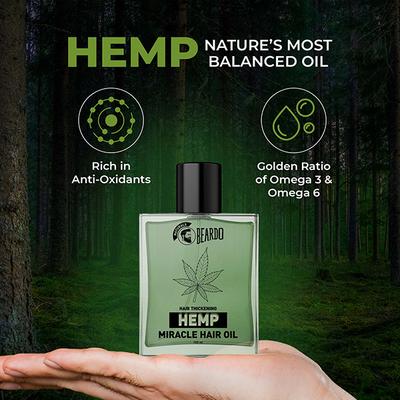 Beardo Hair Thickening Hemp Miracle Hair Oil 100ml - Hair Oils