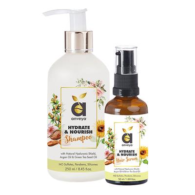 Anveya Hydrate & Nourish Shampoo & Hair Serum Combo 300 ml - Shampoos