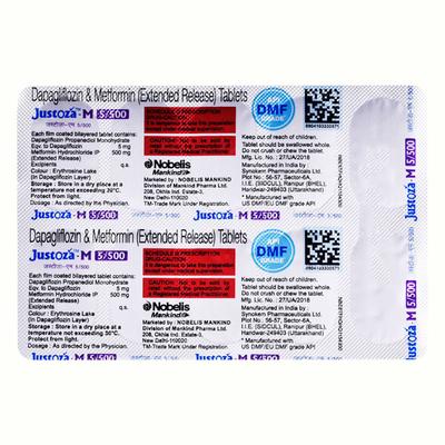 JUSTOZA M 5/500 Tablet 10's - Diabetes-Ant