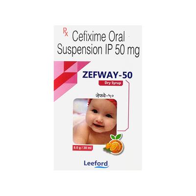 ZEFWAY 50 Orange Flavour Dry Syrup 30ml - Bacterial Infections-Cep