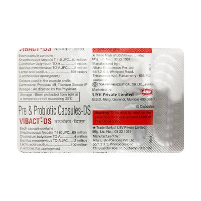 Vibact DS Capsule 10'S - Diarrhoea-Ant