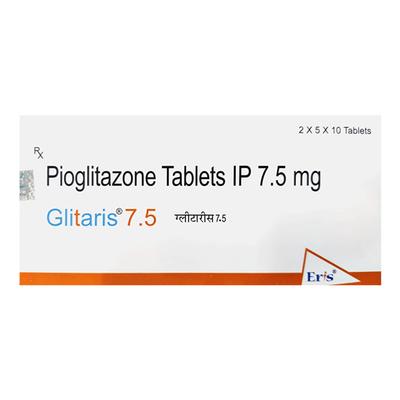 Glitaris 7.5mg Tablet 10'S - Diabetes-Ant