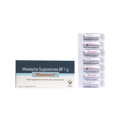 MESARECT 1g Suppositories 2x7's - Ulcerative Colitis/Bowel Inflammatory Disease-GIT